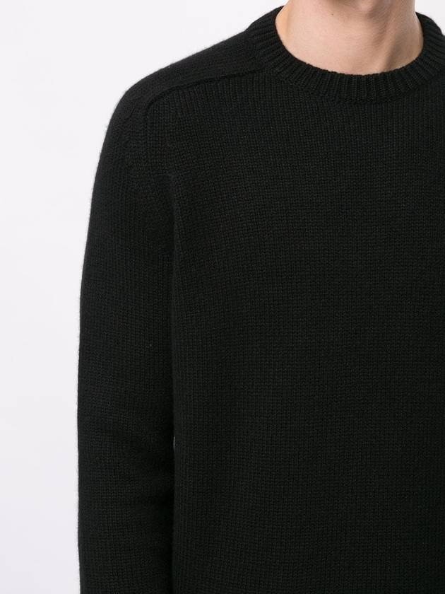 Men's Crewneck Cashmere Knit Top Black - SAINT LAURENT - BALAAN 6