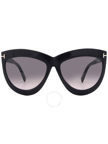 Tom Ford Doris Smoke Gradient Cat Eye Ladies Sunglasses FT1112 01B 59 - TOM FORD - BALAAN 1