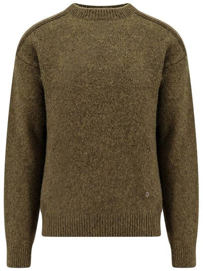 Round Neck Wool Cashmere Knit Top Glen - BURBERRY - BALAAN 2