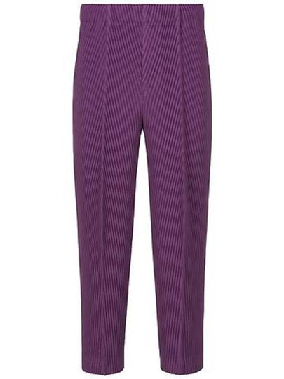 Pleats Bottoms Straight Pants Purple - ISSEY MIYAKE - BALAAN 2