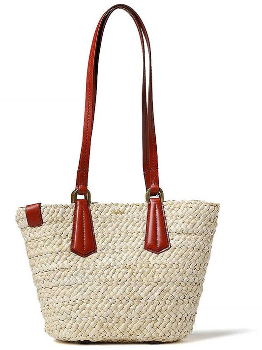 Panierm Straw Tote Bag Beige - MAX MARA - BALAAN.