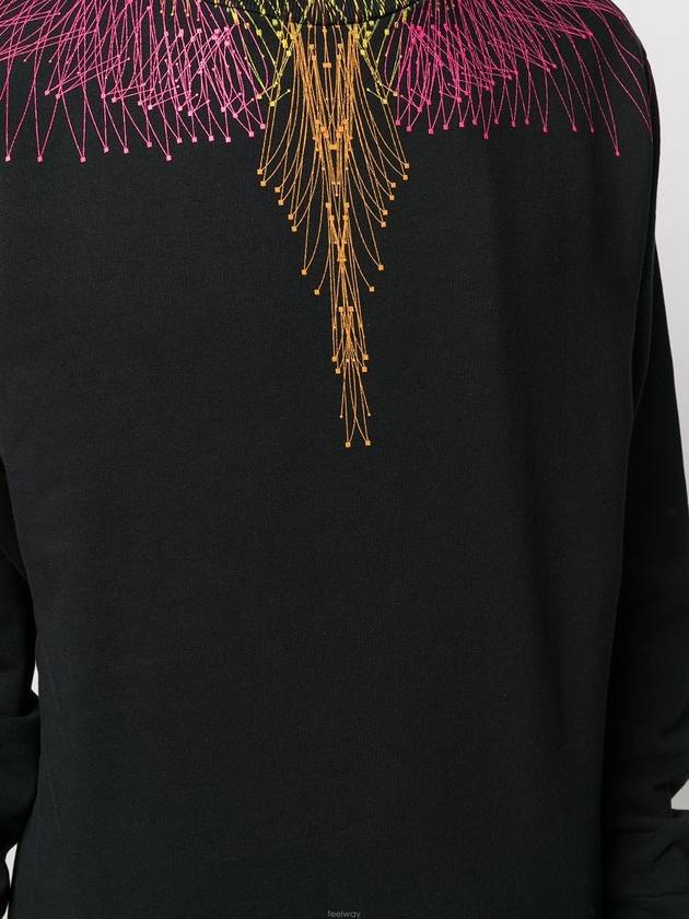 Bezier Wings Sweatshirt Black - MARCELO BURLON - BALAAN 7