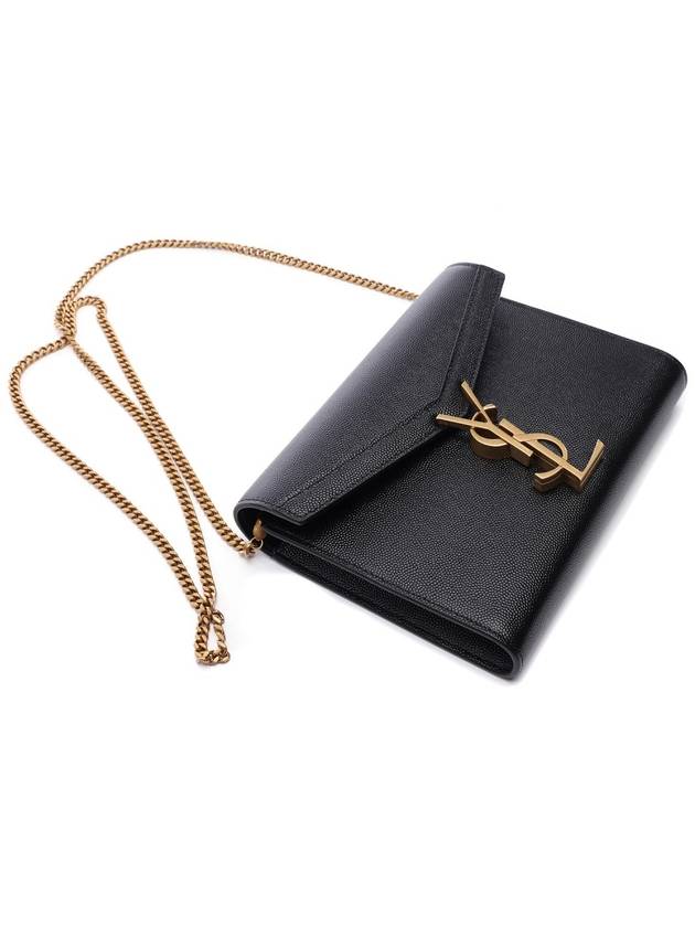 Cassandra Monogram Chain Shoulder Bag Black - SAINT LAURENT - BALAAN 6