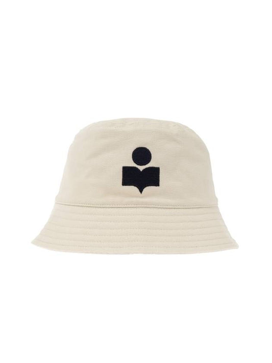Haley Embroidered Logo Bucket Hat Ivory - ISABEL MARANT - BALAAN 1
