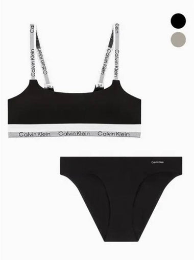 Underwear Women s Modern Cotton Air AF Bralette Panties Set 2 Colors - CALVIN KLEIN - BALAAN 1