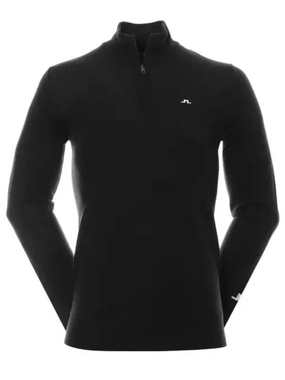 Kian Half Zip-Up Knit Top Black - J.LINDEBERG - BALAAN 2