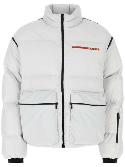 Logo Nylon Convertible Down Padded Jacket White - PRADA - BALAAN 2