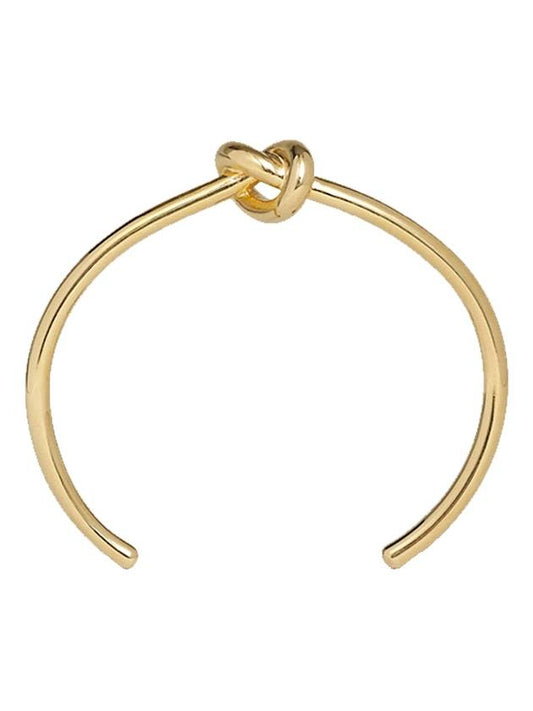 Knot Extra Thin Brass Bracelet Gold - CELINE - BALAAN 2