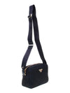 Triangle Logo Quilting Nylon Cross Bag Nero - PRADA - BALAAN 3