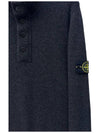 High Neck Half Button Lambswool Knit Top Charcoal - STONE ISLAND - BALAAN 4