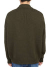 Men's Mock Neck Wool Knit Top Khaki - TEN C - BALAAN 5