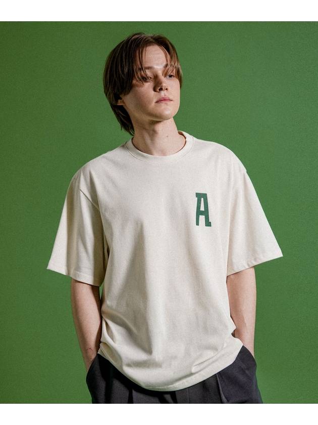 A logo short sleeve t-shirt cream - ALEX&AIDEN - BALAAN 6