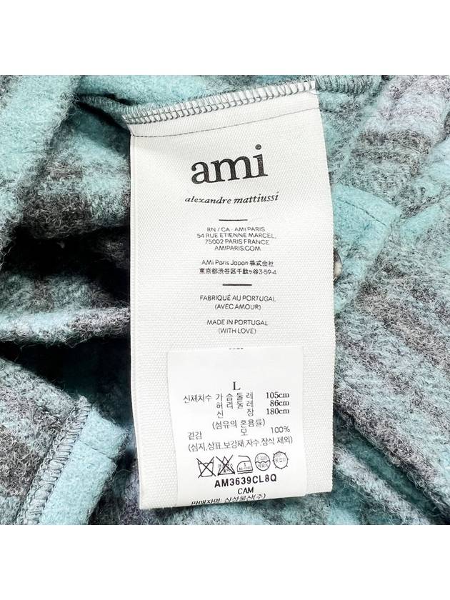 Men s Check Wool Long Sleeve Shirt - AMI - BALAAN 8