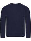 Lambswool GRS Crew Neck Knit Top Navy - CP COMPANY - BALAAN 4