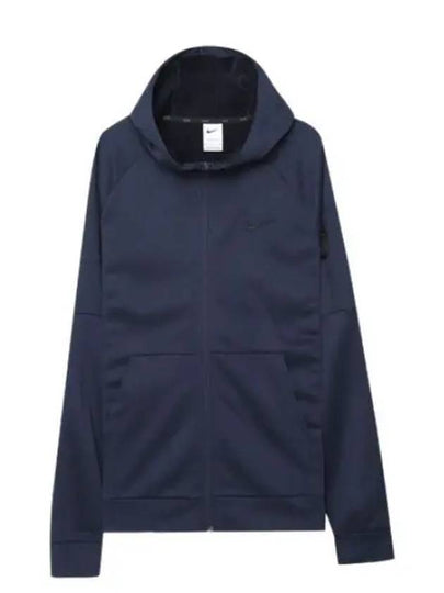 Full Zip-Up Fitness Hooded Jacket Navy - NIKE - BALAAN 2