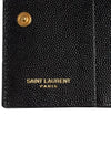 Cassandre Matelasse Grain De Poudre Embossed Leather Half Wallet Black - SAINT LAURENT - BALAAN 8