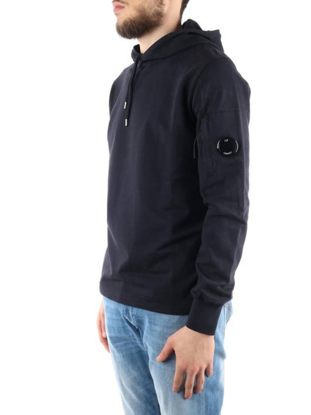 Lens Wappen Light Fleece Hoodie Navy - CP COMPANY - BALAAN 3