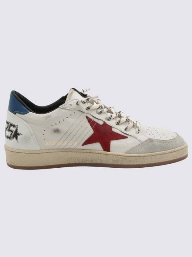 Ball Star Lace-up Leather Low Top Sneakers White - GOLDEN GOOSE - BALAAN 2