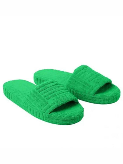 Terry Fabric Slippers Green - BOTTEGA VENETA - BALAAN 2