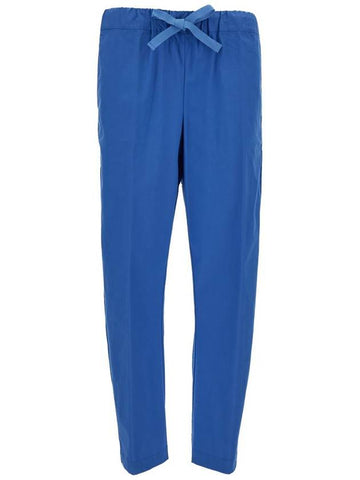 Blue Crop Cut Pants In Cotton Blend Woman - SEMI COUTURE - BALAAN 1