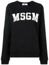 Women's Logo Print Sweatshirt Black - MSGM - BALAAN.