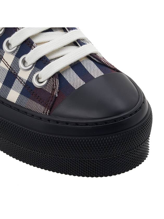 Vintage Check Canvas Low-Top Sneakers Deep Maroon - BURBERRY - BALAAN 10