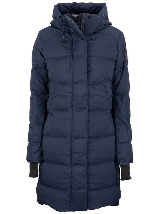 Women's Elliston Hooded Down Padded Coat Atlantic Navy - CANADA GOOSE - BALAAN 1