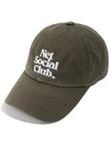 Logo washed ball cap olive - NET SOCIAL CLUB - BALAAN 1