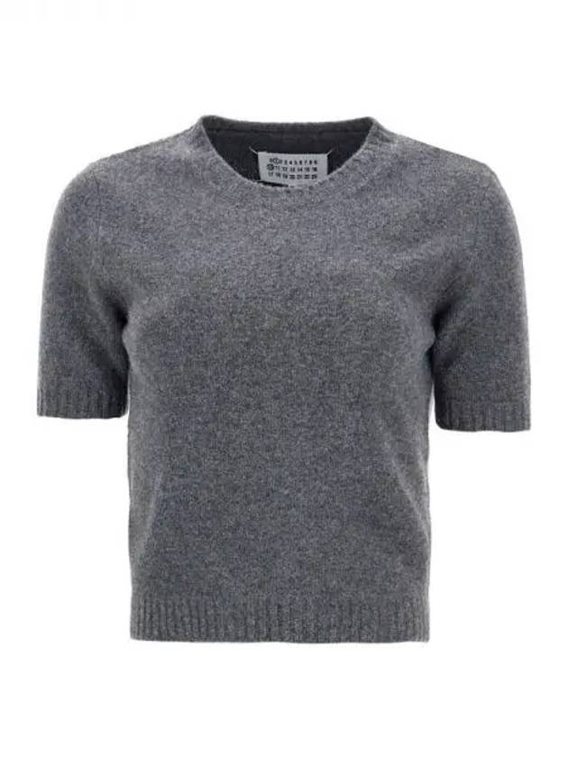 Maison Margiela Backstitch Crew Neck Wool Short Sleeve Knit - MAISON MARGIELA - BALAAN 1