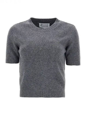 Maison Margiela Backstitch Crew Neck Wool Short Sleeve Knit - MAISON MARGIELA - BALAAN 1