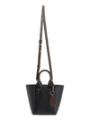 Double Up Leather Tote Bag Black - TOD'S - BALAAN 7