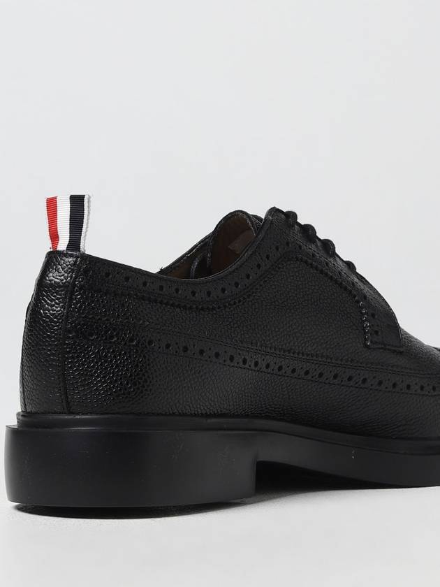 Men's Classic Long Wing Brogue Lace Up Brogue Shoes Black - THOM BROWNE - BALAAN 4