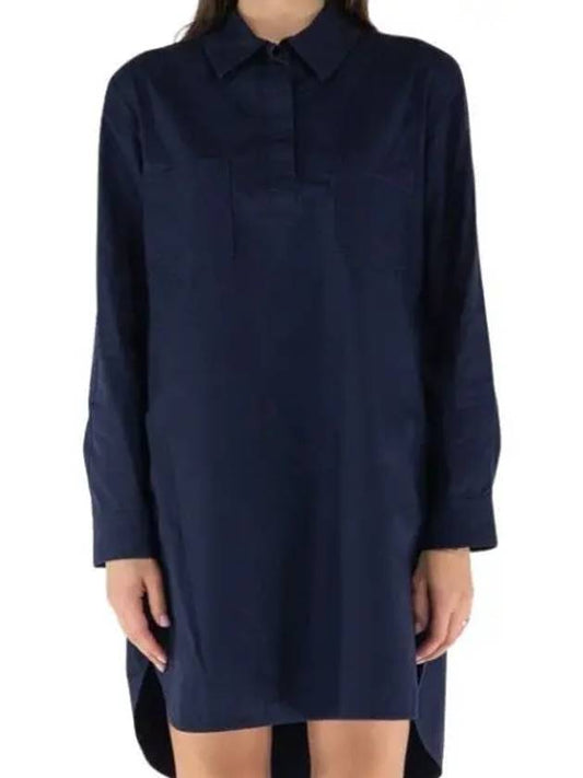 Angela Mini Shirt Collar Cotton Short Dress Navy - A.P.C. - BALAAN 2