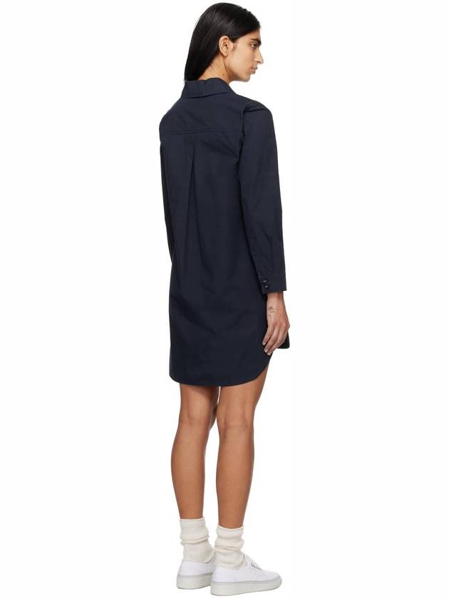 Angela Mini Shirt Collar Cotton Short Dress Navy - A.P.C. - BALAAN 4