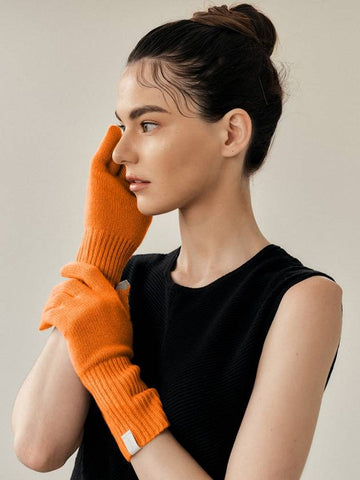 Wool 100 Gloves Orange - WHITE PROJECT - BALAAN 1