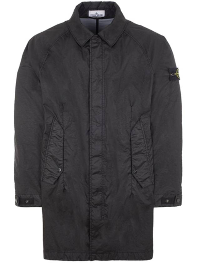 Membrana Compass Patch Trench Coat Black - STONE ISLAND - BALAAN 2