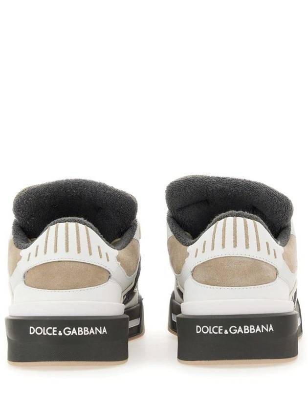 23 fw Taupe White Leather New Rome Sneakers CS2211AO482HKXBK B0480738660 - DOLCE&GABBANA - BALAAN 4