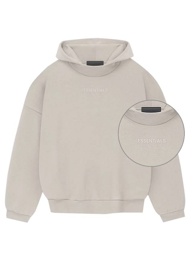 Essential Small Logo Hooded Silver Men - FEAR OF GOD ESSENTIALS - BALAAN 1