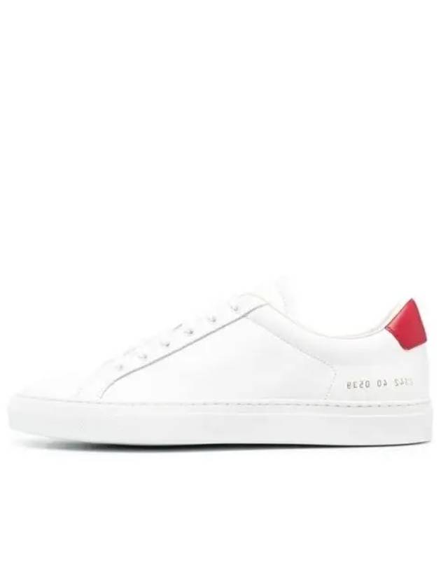 Retro Low Top Sneakers Red White - COMMON PROJECTS - BALAAN 2