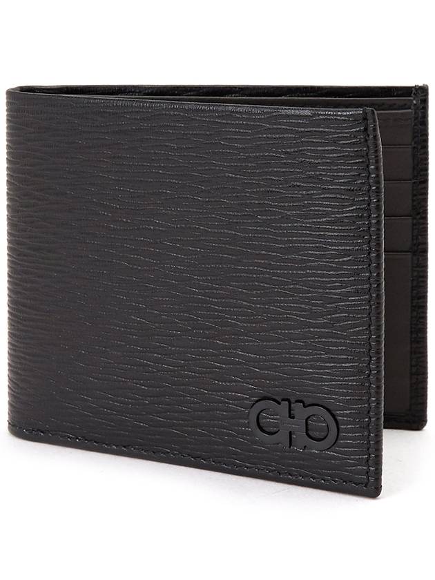 Gancini Half Wallet Black - SALVATORE FERRAGAMO - BALAAN 2