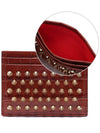 Chios Spike Card Wallet Whiskey Gold - CHRISTIAN LOUBOUTIN - BALAAN 3