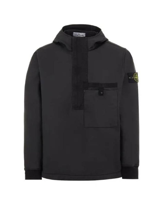 Waffen Patch Felpa Diagonal Gomata Anorak Black - STONE ISLAND - BALAAN 1