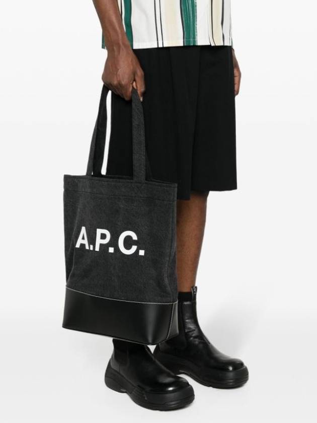 Axel Small Cotton Tote Bag Black - A.P.C. - BALAAN 11