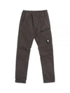 Lens Wappen Stretch Band Straight Pants Gray - CP COMPANY - BALAAN 2