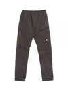 Lens Wappen Stretch Band Straight Pants Grey - CP COMPANY - BALAAN 2