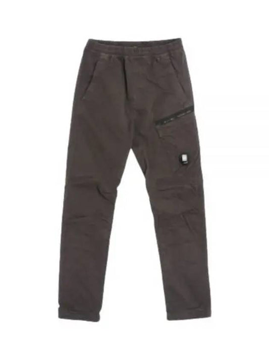 Lens Wappen Stretch Band Straight Pants Gray - CP COMPANY - BALAAN.