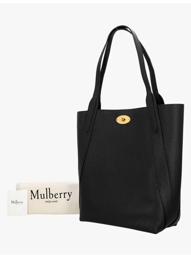 North South Bayswater Leather Tote Bag Black - MULBERRY - BALAAN 4