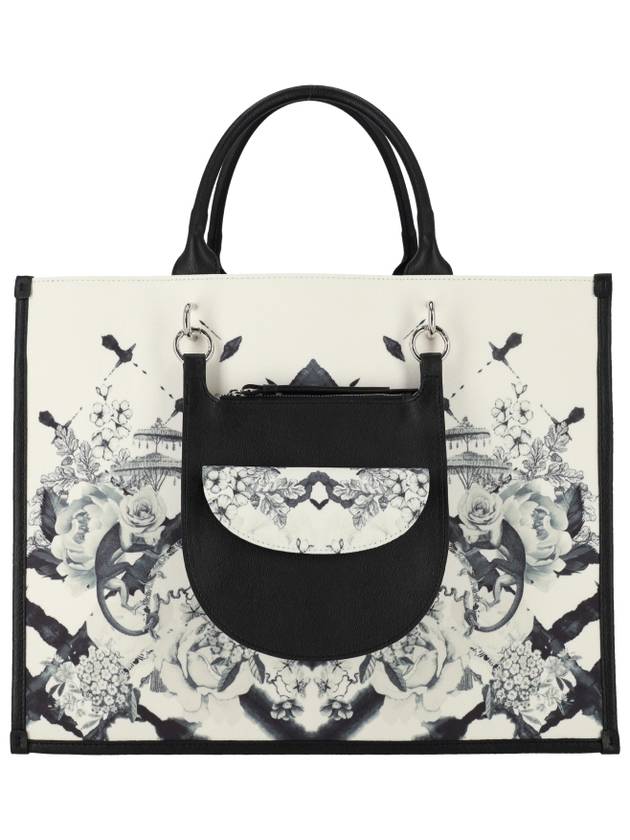 BlackLine Flower Art Shopper Bag_Black - ALICEMARTHA - BALAAN 1