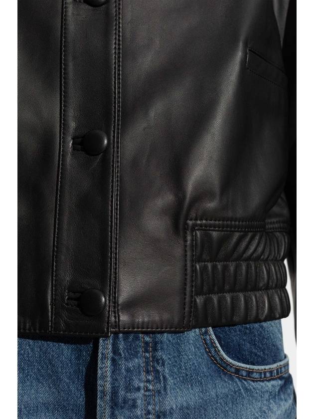 Officine Generale Leather Jacket, Women's, Black - OFFICINE GENERALE - BALAAN 5