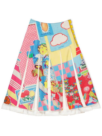 Loewe Ladies Patchwork Doll House Print Skirt, Brand Size 34 (US Size 2) - LOEWE - BALAAN 1